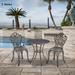 3-Piece Cast Aluminum Bistro Table and Chairs Set