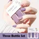 New Three Bottles Gel Nail Polish Set Water-Based Shiny Quick Dry No Bake Regular Nail Polish Set