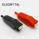 2 PCS Sheathed Alligator Clips Electrical DIY Test Leads Alligator Double-Ended Crocodile Clips