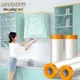 Disposable Furniture Dust Cover Dust Cloth Dust Film with Tape Plastic Dust Cover Household Bed Sofa