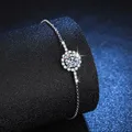 Bracelet rond en argent regardé S925 pour femme bracelet en diamant Moissanite bijoux de luxe