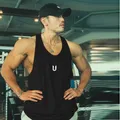 Canotta da uomo canotta Fitness canotta senza maniche allenamento alta elasticità e aderente gilet