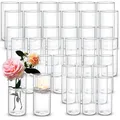 Glass Cylinder Vases for Wedding Centerpieces Multiple Size Clear Vases Hurricane Floating Candle