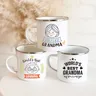 Mothers Day Gift For Grandmother Worlds Best Grandma coffee mug Grandma drink enamel mugs Granny