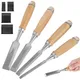 4Pcs Wood Chisels Set Sharp Chrome-Vanadium Steel Wood Carving Chisels with Beech Handles Ergonomic