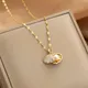 Collier pendentif perle pour femme bijoux de cou de plage collier en cristal mode estivale