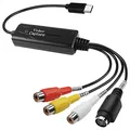 Rca av zu usb c konverter video aufnahme karten adapter 1 kanal av ntsc pal video s video/composite