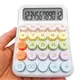 Creative Cute Calculator Women Girls Retro Candy Color Cartoon Round Button Large Screen Calculator