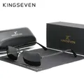 KINGSEVEN-Lunettes de Soleil Polarisées Classiques en Acier Inoxydable Monture Vintage Design