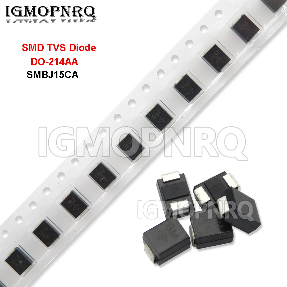 20PCS SMBJ15CA DO-214AA BM SMD TVS Diode SMBJ15CA-E3/52 600W 15V Bidirektionale Transiente Unterdrückung SMB Neue Image