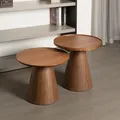 JOYLIVE Solid Wood Round Table Vintage Coffee Table Sofa Side Table Japanese Style Home Decoration