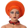 2024 New African Headtie turbante Nigeria Auto Gele Head Wraps Auto Gele berretto turbante da donna