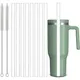 8Pcs Straws Replacement Stanley Cup Straws with 2 Cleaning Brushes Reusable Straws Compatible with