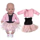 43cm Reborn Baby Puppe Rosa Mantel Rock 18 "American Og Mädchen Puppen Kleidung Jacke Kinder