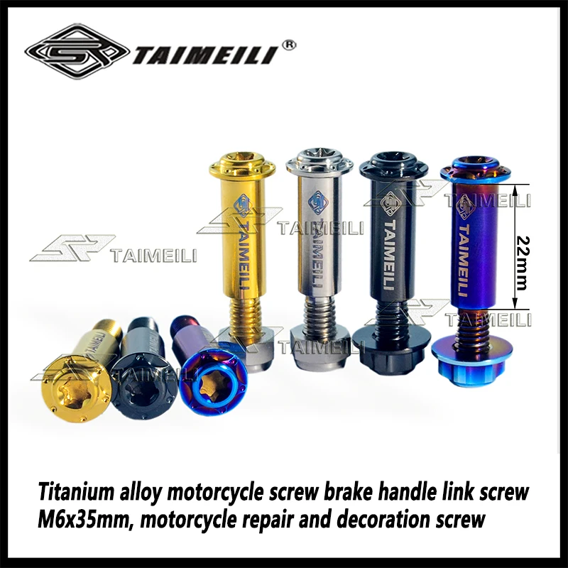 TAIMEILITitanlegierung Motorradschraube Bremsverbindungsstangenschraube M6x35mm Motorradschraube geeignet für Nissin Image