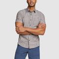 Eddie Bauer Men's Camano Short-Sleeve Shirt - Print - Gray - Size S