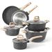 Carote Nonstick Granite Cookware Sets 10 Pieces Stone Cookware Set, Non Stick Frying Pan Set Non Stick/Aluminum in Brown/Gray | Wayfair C01520