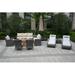 Sol 72 Outdoor™ Brandy Wicker/Rattan 10 - Person Seating Group w/ Cushions Synthetic Wicker/All - Weather Wicker/Wicker/Rattan in Gray/White | Wayfair