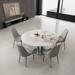 LORENZO Minimalist round sintered stone dining table set, Solid Wood | 29.53"H x 47.24"L x 47.24"W | Wayfair 01XXF145VSK01ZPBC3