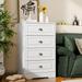 Rubbermaid 4 Drawer Vertical Dresser, Tall White Dresser, Trapezoidal Design w/ Handle-Drawer Chest For Ample Storage, Chest Of Drawers For Bedroom | Wayfair