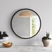 Willa Arlo™ Interiors Ostler Wall Circle Mirror Large Round Farmhouse Circular Mirror For Wall Decor Big Bathroom Make Up Vanity Mirror Entryway Mirror Metal | Wayfair