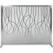 Wrought Studio™ Franes 1 Panel Steel Fireplace Screen Steel in Gray | 31 H x 39 W x 10 D in | Wayfair 6F2FA8927D9B4C709880B09C973771A3