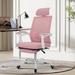 Ebern Designs Lawrenson Ergonomic Swivel Mesh Task Office Chair w/ S-Shaped Backrest, Headrest & Footrest Upholstered/Mesh/ | Wayfair