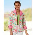 Appleseeds Women's Limited-Edition Island Time Reversible Quilted Jacket - Multi - 3X - Womens