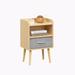 George Oliver Haylie Nightstand Wood/Upholstered in Brown | 24.8 H x 15.8 W x 11.8 D in | Wayfair 2BC5A6DD8F6A4D03A5CA4F7E87D7C5C8