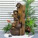 Millwood Pines Coriah Outdoor Weather Resistant Fountain w/ Light, Resin | 39.3 H x 17 W x 15.3 D in | Wayfair FA427396FF4842C686A3E9A37714FB87