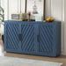 Winston Porter Sideboards & Buffets, Kitchen Buffet w/ Adjustable Shelves in Blue | 34.3 H x 60 W x 15.7 D in | Wayfair