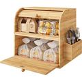 Foundry Select Natural Bamboo 2 Layer Large Bread Box, Original | Wayfair 92844B215E11448EB82F10917AD6D403