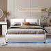 Ivy Bronx Upholstered Platform Bed w/ LED Light & Slatted | Full | Wayfair 7F954208F08F42DC968D875845D654F5