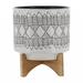 Wrought Studio™ Kamarionna Ceramic Pot Planter in Gray | 11 H x 10 W x 10 D in | Wayfair 6FDDDF3CAFF64769B9D597F84C8966F0