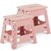 WFX Utility™ 1 - Step Plastic Lightweight Folding Step Stool Plastic in Pink | 11.4 W x 8.9 D in | Wayfair F4CE8DD6E0E04FF8B81E09CABA399C7A