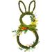 The Holiday Aisle® 27 Inch Easter Wreath Artificial Easter Rabbit Wreath Spring Bunny Wreath For Front Door Easter Decorations w/ Pastel Eggs Carrots | Wayfair