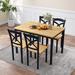 Gracie Oaks 5-Piece Dining Table Set w/ Metal Frame & 4 Chairs W757S00002 | Wayfair BDCCC9D8912F41BF85D6E2FE3C8B0FA3