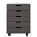 Latitude Run® The Filing Cabinet Has Five Drawers, A Small Rolling Filing Cabinet, A Printer Rack, An Office Locker | Wayfair
