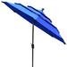 Arlmont & Co. 9Ft 3 Tiers Non-Fading Market Umbrella Patio Umbrella Outdoor Table Umbrella w/ Ventilation in Blue/Navy | Wayfair