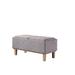 Wrought Studio™ Kaelub Upholstered Flip Top Storage Bench Linen/Solid + Manufactured Wood in Brown/Gray | 17 H x 35 W x 17 D in | Wayfair