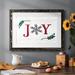 The Holiday Aisle® Joy Snowflake Framed On Paper Print Metal in Black/Green/Red | 22 H x 32 W x 1.5 D in | Wayfair C6A43C0E1F344A1BBBF5433DCD455D1A