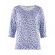 Avena Damen T-Shirt Blau gemustert