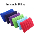 1pc Portable Pvc Flocked Inflatable Nap Pillow For Comfortable Outdoor Camping Sleep