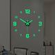 Simple Large Luminous Mute Clock Three-dimensional Digital Wall Clock For Living Room Bedroom Digital Wall Sticker Clock