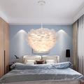 led pendentif lumière autruche plume chambre cordon réglable 3000-6000k 30cm plume lustre romantique décoratif suspendu plafonnier luminaire pour filles chambre chambre