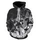 Men's Hoodie Pullover Hoodie Sweatshirt Lightweight Hoodie Black And White Black white Black White Blue Hooded Graphic Optical Illusion Daily Going out 3D Print Designer Basic Casual Fall Clothing