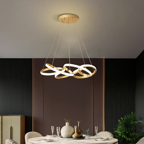 60 cm Abblendbar Pendelleuchten Aluminium Kieselgel Künsterlischer Stil Neuheit Stilvoll Lackierte Oberflächen Schwarz Künstlerisch Modern 110-240 V Image