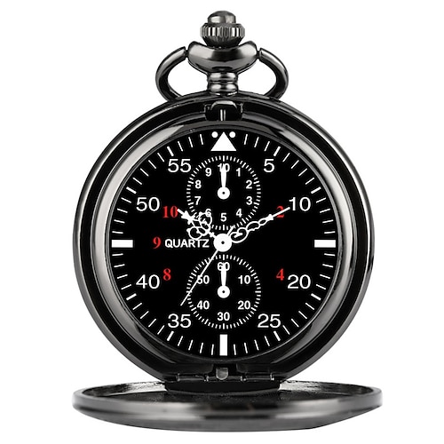 Herren Vintage Taschenuhr mit Kette Einfache exquisite Polierung Runde Uhr Taschenuhr Anhänger Geschenke Männer Frauen Image