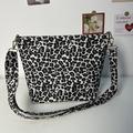 Damen Umhängetasche Schultertasche Nylon Täglich Reißverschluss Hohe Kapazität Leichtgewichtig Leopard Zebra-Druck Hellbraun Leopard Weiß