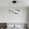 LED Pendant Light 1/2-Light 50/80 cm LED Pendant Light Metal Acrylic Ring Circle Design Hanging Light for Living Room 110-240V